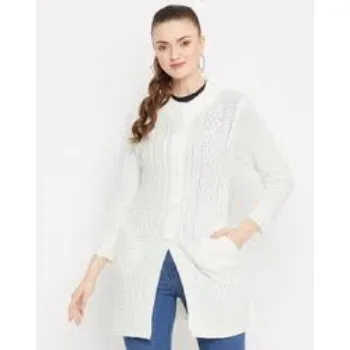 Knitted Wool Cardigan with Insert Pockets